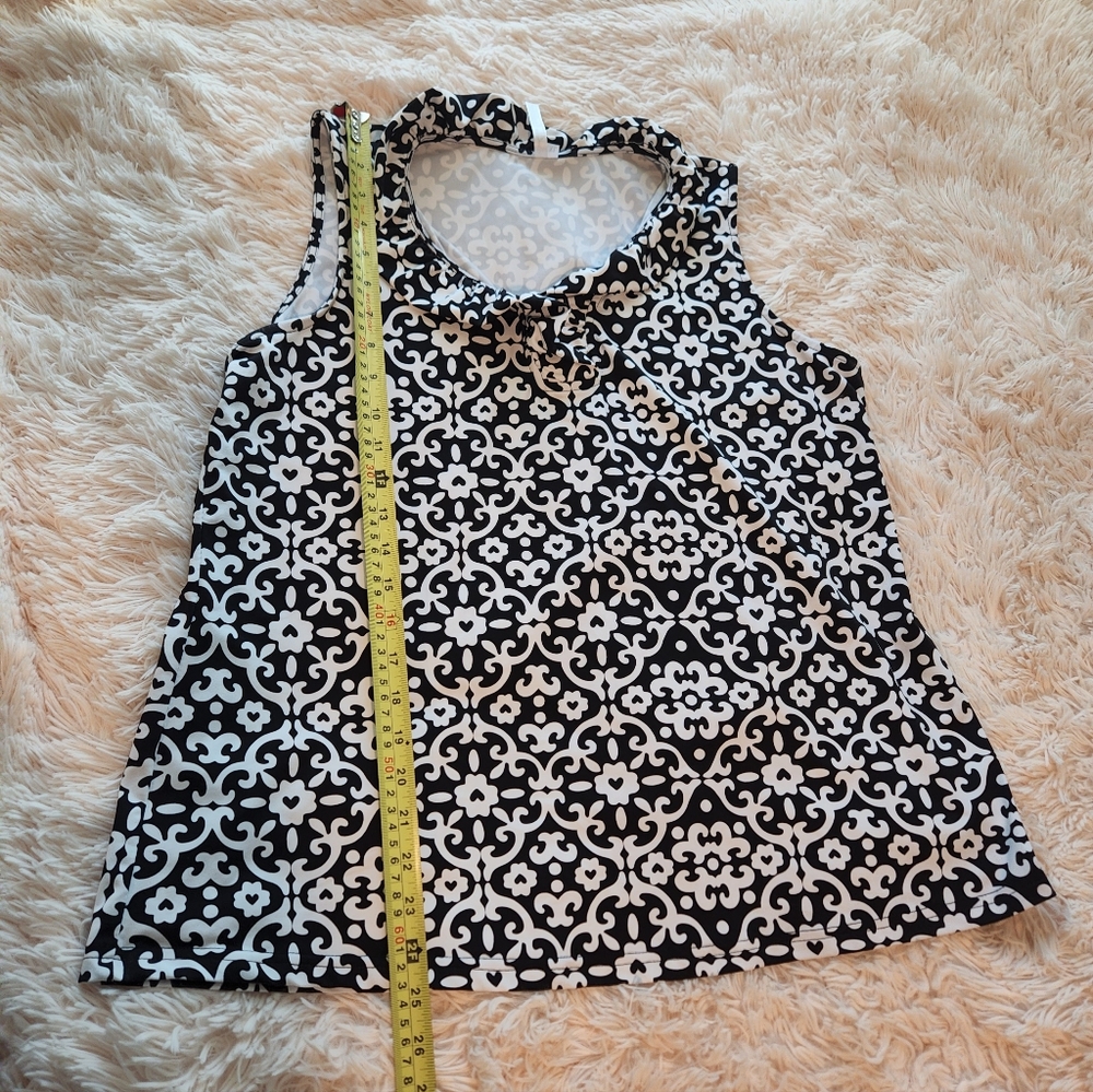 Lulu-B Black and White Patterned Blouse - Picture 5 of 7